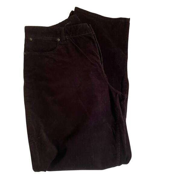 Talbots Black Corduroy Jeans Women 18 Plus High Waist Straight Leg Slimming NWOT - Picture 8 of 9